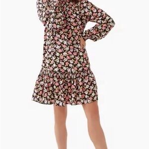 Kate Spade Black and Pink Floral Dress